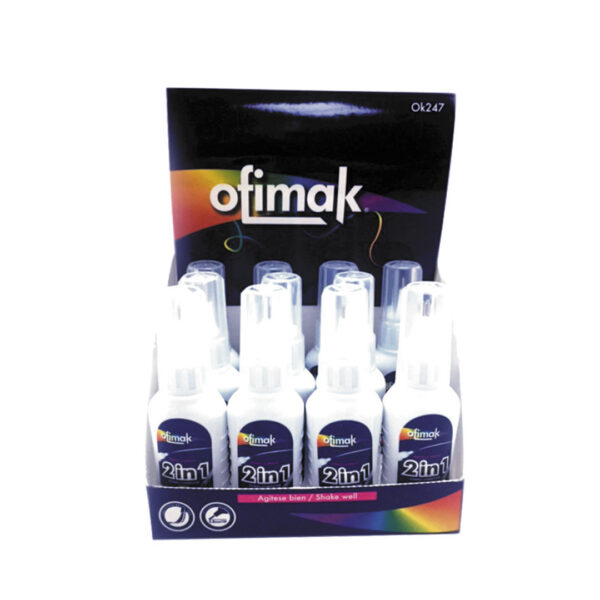 OK247/2EN1 LAPIZ Y BROCHA PRESENTACION 12 UND BULTO 288 PIEZAS CONTENIDO 10ML