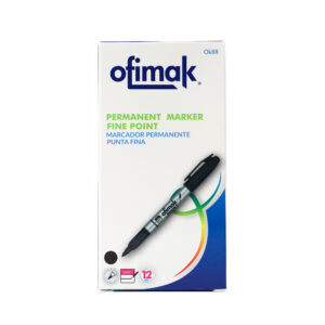 OK88 MARCADOR ÉRMANENTE PUNTA FINA 12 UNIDADES BULTO 72 DOCENAS COLOR NEGRO
